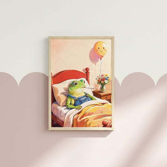 Occasion Fine Art Print "Get Well Soon" (A5 single art print) | Hand-Illustrated Eco Fine Art Print